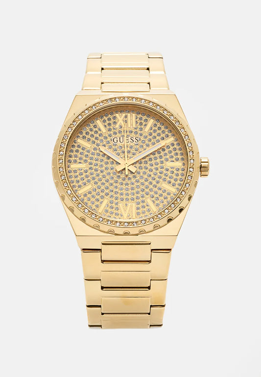 reloj guess con diamantes para hombre dorado